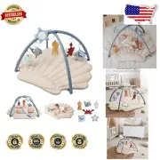 Softer Tummy Time Shell Mat with Detachable Toys for Infants - 40.55" x 37.8"