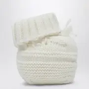 [Bonpoint] Ecru wool socks T1 White