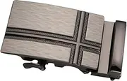 [Qianly] Mens Ratchet Belt Buckle, Automatic Slide Buckle for Belt Strap 35mm