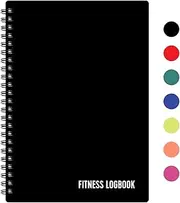 Fitness Logbook - Track 150 Workouts - Thick Paper, Poly Cover - A5 6 x 8 inches - Undated Workout Journal, Planner Log Book to Track Weight Loss, Muscle Gain, Gym Exercise, Bodybuilding Progress - For Men & Women