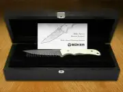 Boker Tree Brand Damascus Amico Fixed Blade Knife White Micarta 1/140 120512DAM