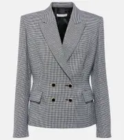 [Alessandra Rich] Alessandra Rich Houndstooth wool-blend jacket AU 12 multicoloured