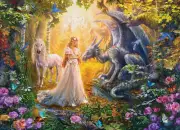 Jigsaw Puzzle Fantasy Mythology Princess Garden 300 EZ pieces NEW Made in USA