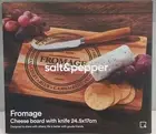 SALT AND PEPPER CHEESE BOARD AND KNIFE SET