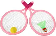Abaodam 1set Boy Girl Tennis and Badminton Racket Set Rackets Badminton Shuttlecocks Indoor Sports for Toddlers for Family Bonding Physical Fitness Activities