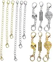 KOCKSHION Necklace Chain Extender Lobster Clasps Gold Silver Magnet Jewelry Clasps and Closures for DIY Jewelry Making