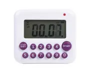 Digital Large LCD Timer Kitchen Cooking Count Down Clock 99 Minute Alarm Battery Powered Purple