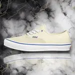 VANS SKATE AUTHENTIC 奶油白 藍線 小棋盤格 休閒鞋 懶人鞋 復古 男女鞋 VN0A5FC8OFW