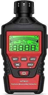 Gas Leak Detector Tester Carbon Monoxide Detector 0~5000ppm Professional High Precision CO Gas Tester Adjustable Alarm Value with LCD Backlight with Wide Test Range, High Sensitivity