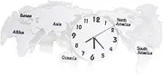 World map Wall Clock World map Wall Art World map Hanging Clock World Time Wall Clock Night Light Clock Silent Wall Clock for Office Wall Art Clock Luminous Craft Clock Acrylic 3D