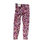 NEW Nicole Miller Leggings Womens Small Pink Floral Stretch Yoga Sport Pants New