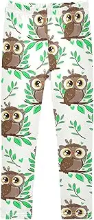 [Joisal] French Blue Leaf Leggings for Girls, Ideal for Girl Yoga Pants, Little Girl Leggings, 4t Leggings