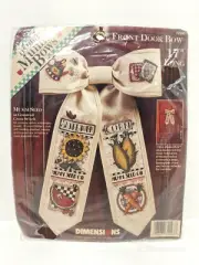 VTG NEW 1996 Dimensions Front Door Bow Cross Stitch Kit #72293 Sunflower & Corn