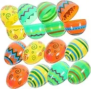 HOMOBABE 12pcs Reusable Fillable Easter Eggs Half-open Design for Candy and Party Favors Adorable Boxes for Easter Celebrations and Fun Activities