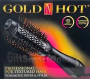 Gold N Hot Professional One-Step Hair Dryer & Volumizer Hot Air Brush, Black