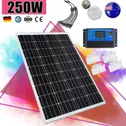 12V 250W Solar Panel Kit Mono 250 Watt Home Fixed Battery Charging Power Source