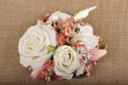 Cream Peach White Rose #2 Floral Slide Comb Fascinator Wedding
