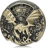 Spinner DND Dice DNDND 7-in-1 Spinner Metal D&D Dice Set with Grogeous Gift Box for Dungeons and Dragon and Tabletop Game (Brass)