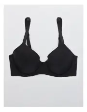 [Aerie] Smoothez Full Coverage Lightly Lined Bra in True Black