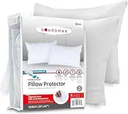 Guardmax Jersey Knitted Pillow Protector with Zipper Queen Size - 8 Pack - 100% Waterproof, Bed Bug Proof, Dust Mite Proof, & Hypoallergenic Pillow Covers - Premium Zippered Pillow Cases. (20 X 30)