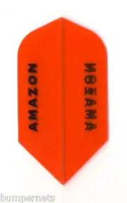 New Slim Darts Flights 3 Set of 3 CLEAR ORANGE Ruthless Amazon Steel or Soft Tip
