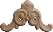 Furniture Furniture Decals Solid Wood Corner Flower Wood Diagonal Flower Decorative Accessories Wooden Window 8 * 8Cm 1Pcs