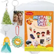 24 Sheets Printable Shrink Dink Sheets Semi-Transparent Shrinky Films Papers ...