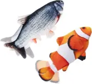 Cat Toys Automatic Flopping Fish with Catnip, 2 Pack Interactive Cat To