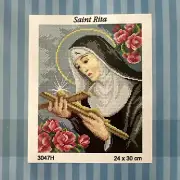 needlepoin tapestry gobelin canvas only 24x30 cm St Rita