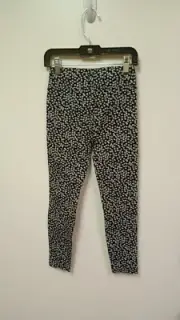 Art Class Girls Black & White Flower Print Leggings Size S (6/6X)