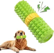 Joyfia Squeaky Dog Toys, Fun to Chew & Fetch, Dog Interactive Chew Toy to Keep Them Busy, Boredom Buster & Enrichment for Small Medium & Large Breeds, Rubber Toothbrush Dogs Teeth Cleaning Toy