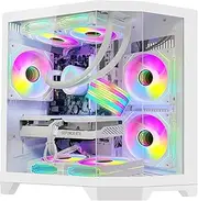 Hoengager Ocean of Stars Gaming PC -AMD Ryzen 7 7800X3D 4.2 GHz, RTX 4060 8G,32GB DDR5 RAM 5600MHz,1TB PCIe +1TB SATA SSD, WiFi&Bluetooth,Windows 11 Pro 64-bit -White