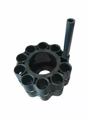 Ice Fishing Rod Retainer Holder Carrier - Holds up to 9 Poles, Jig Sticks + Bait