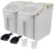 Airtight Flour Storage Container 25lb, Plastic Grain Storage Bucket, Rice