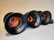 SET 37 58 135 ANAMORPHIC BOKEH&FLARE AMBER Cine Helios 44 Mir 1v Jup37 Canon EF