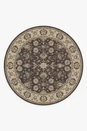 245' Round | Machine Washable Runner Rug | Kid & Pet Friendly | Indoor Rug | Odette Dark Wood Rug | Ruggable