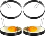 uxcell 4Pcs Egg Rings 6" Stainless Steel Nonstick Pancake Cooking Ring for Griddle Frying Eggs Sandwich Omelets Breakfast