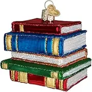 Old World Christmas Stack of Books Christmas Ornament
