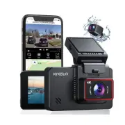 D4 4K Dual Dash Cam with Built-in WiFi GPS, Front 4K/2.5K Rear 1080P...