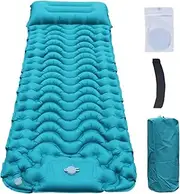 Aceirropy ing Pad,Outdoor Sleeping ing Mattress with Pillow - Built-in Foot Pump Foldable Sleep Mat Compact Gear for Men Women Backpacking