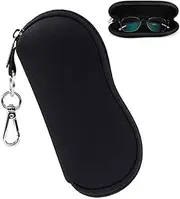 [JRGTDS] Zipper Sunglasses Soft Case Portable Neoprene Eyeglasses Case for unisex a black sunglasses zipper soft case