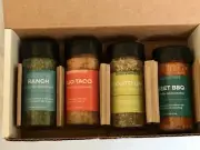 Uncommon Goods Movie Night Popcorn Seasoning Set-4 unique flavors - New, In Box