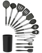 MegaChef Set of 14 Silicone/Stainless Steel Cooking Tools