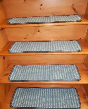 13= STEP 9"x 30"+ 2 Landing Premium Wilton Tufted Wool Carpet Stair Treads .