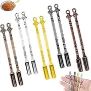 10PCS Mini Shovel Spoons, Medicine Spoons Tiny Metal Small Snuff Spoon for Filling Salt Spices Powder Glitter Mica Powder