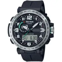 在飛比找momo購物網優惠-【CASIO 卡西歐】PRO TREK 太陽能登山計時錶(P