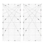 2pcs Patchwork Ruler 30x15cm Acrylic Quilting Ruler with Black Grid Lines