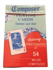 Playing Cards VTG sealed standard deck 54 photos of major composers #4221