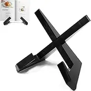 Cookbook Stand for Kitchen, Black Recipe Book Holder for Counter, Wooden Cookbook Holder, Wooden Plate Holder Display Stand for Tabletop