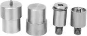 Snap Buttons Dies Mould Set, Stainless Steel Button Die Hand Press Pressing Machine Buckle Mold Replacement Kits Fasteners Professional Grade Fastener Tool Kit for Crafting Clothing, 4Pcs